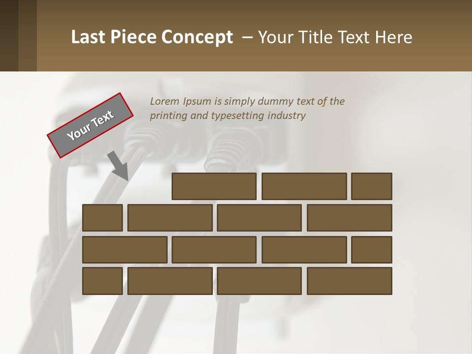 A Group Of Black Wires Plugged Into A Wall Outlet PowerPoint Template