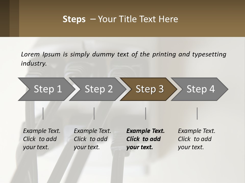 A Group Of Black Wires Plugged Into A Wall Outlet PowerPoint Template