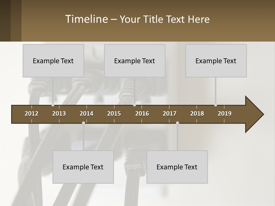 A Group Of Black Wires Plugged Into A Wall Outlet PowerPoint Template