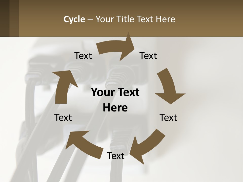 A Group Of Black Wires Plugged Into A Wall Outlet PowerPoint Template