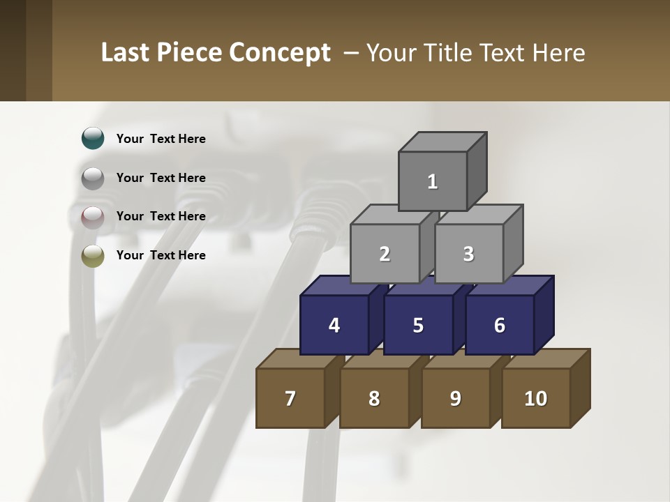 A Group Of Black Wires Plugged Into A Wall Outlet PowerPoint Template