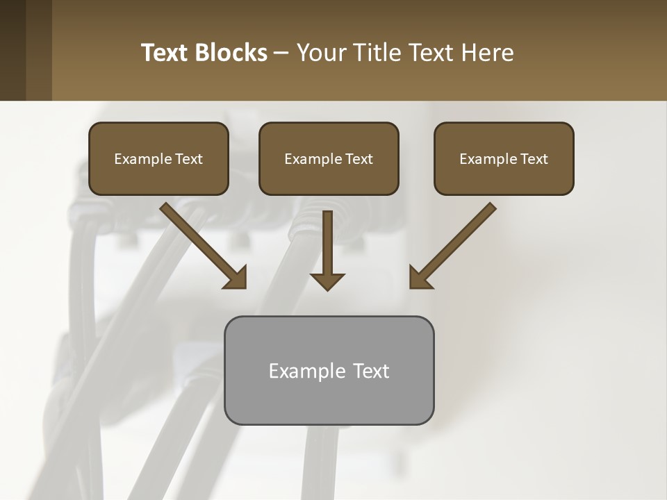 A Group Of Black Wires Plugged Into A Wall Outlet PowerPoint Template
