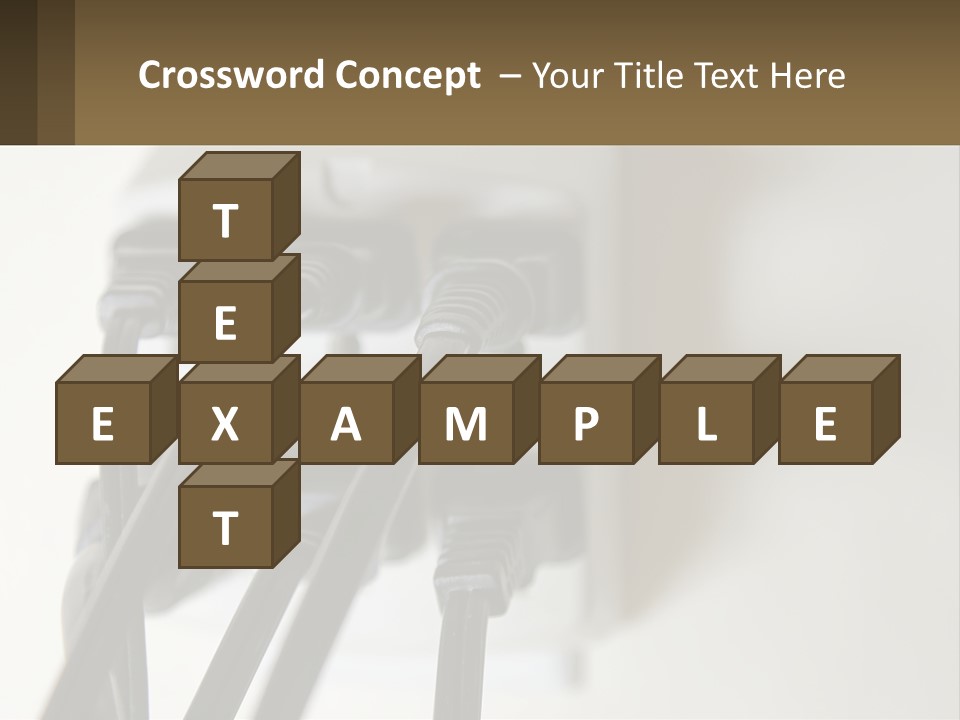 A Group Of Black Wires Plugged Into A Wall Outlet PowerPoint Template