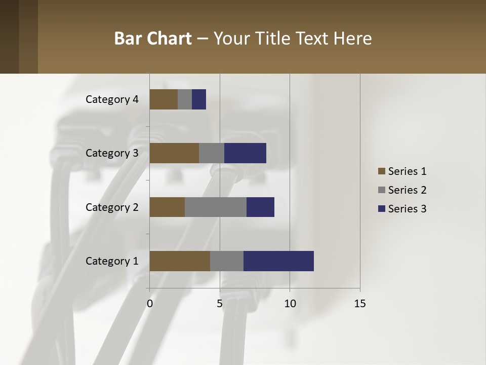 A Group Of Black Wires Plugged Into A Wall Outlet PowerPoint Template