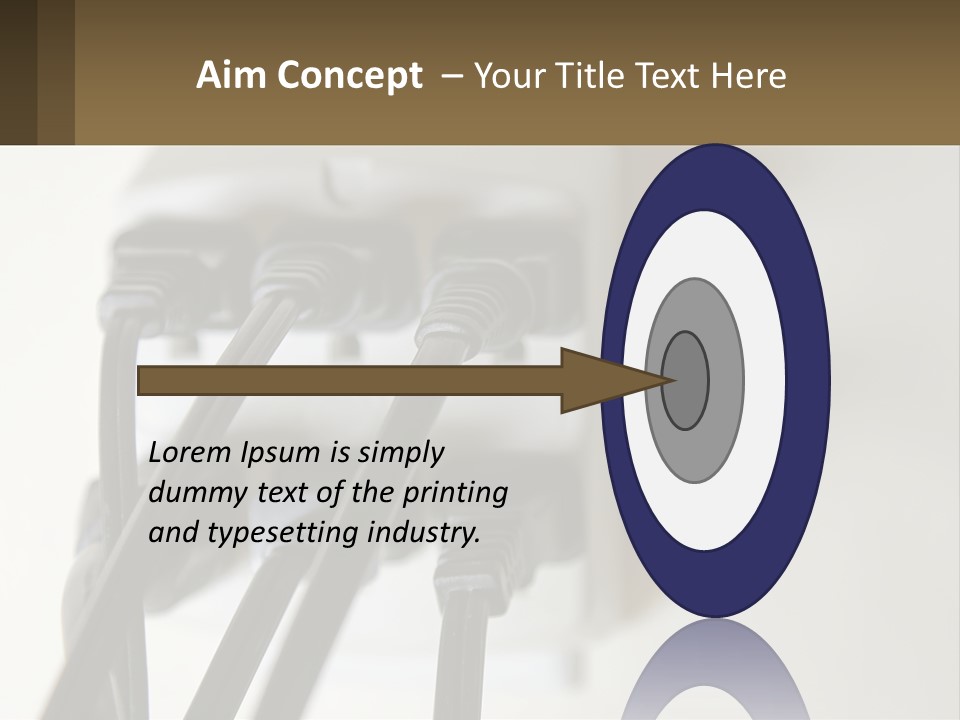 A Group Of Black Wires Plugged Into A Wall Outlet PowerPoint Template