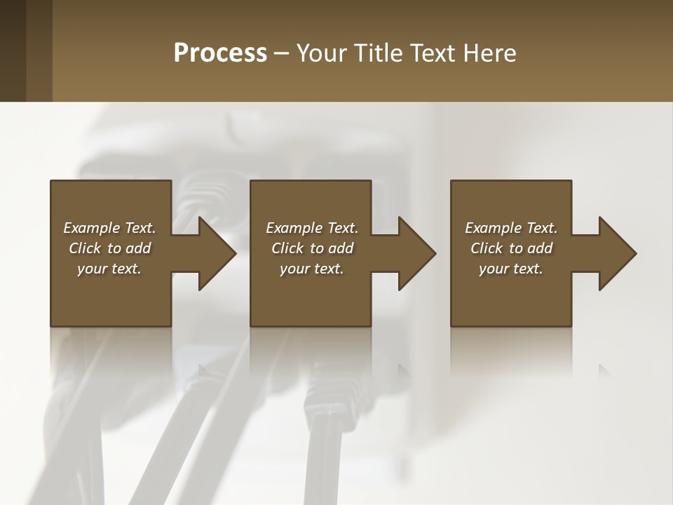 A Group Of Black Wires Plugged Into A Wall Outlet PowerPoint Template