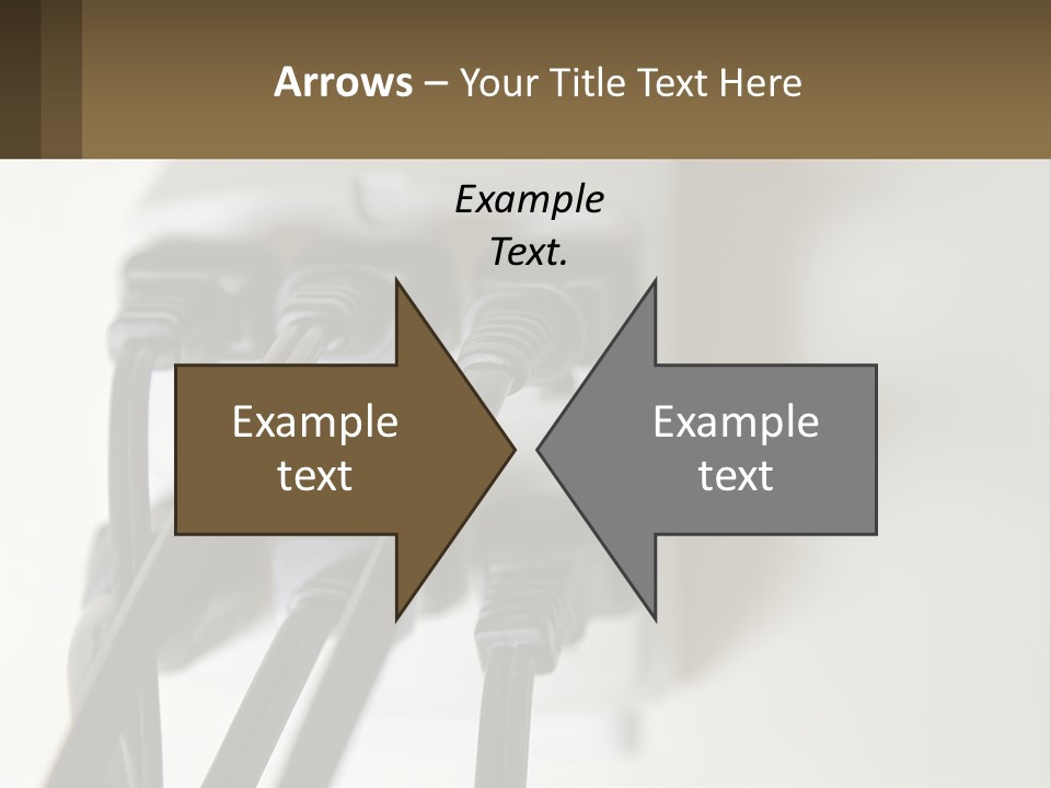 A Group Of Black Wires Plugged Into A Wall Outlet PowerPoint Template