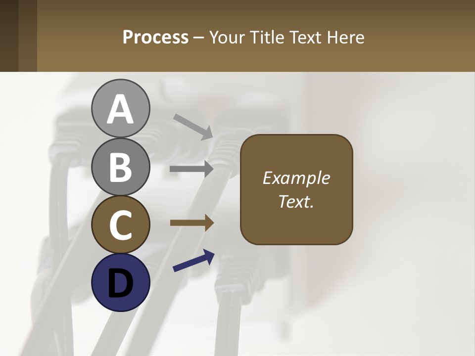 A Group Of Black Wires Plugged Into A Wall Outlet PowerPoint Template