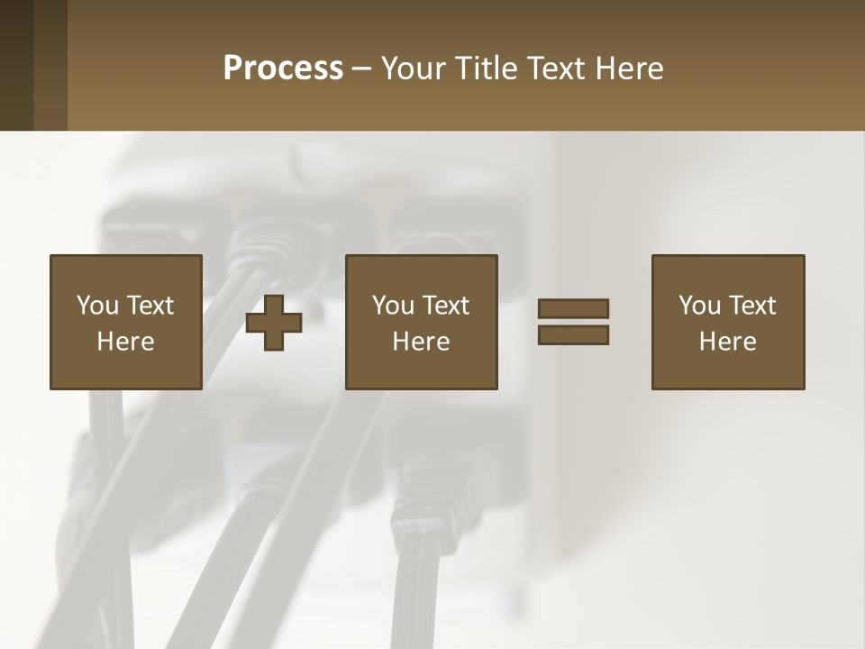 A Group Of Black Wires Plugged Into A Wall Outlet PowerPoint Template