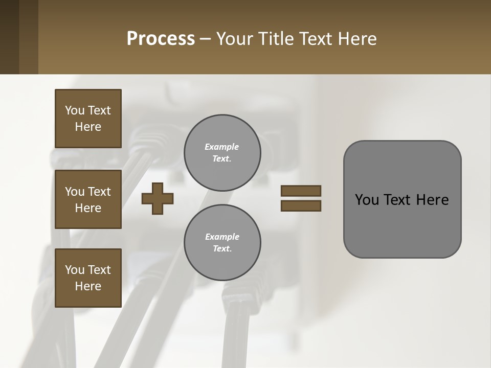 A Group Of Black Wires Plugged Into A Wall Outlet PowerPoint Template