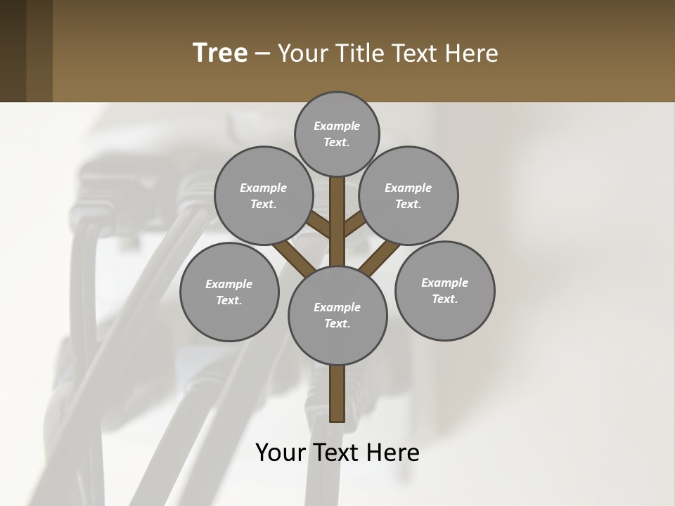 A Group Of Black Wires Plugged Into A Wall Outlet PowerPoint Template