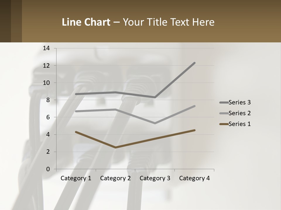 A Group Of Black Wires Plugged Into A Wall Outlet PowerPoint Template