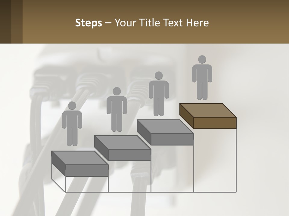 A Group Of Black Wires Plugged Into A Wall Outlet PowerPoint Template