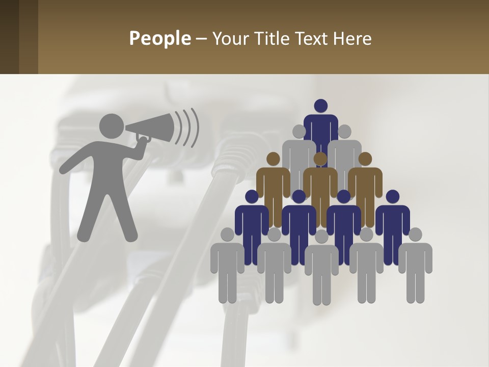 A Group Of Black Wires Plugged Into A Wall Outlet PowerPoint Template