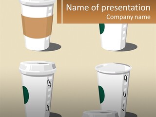 A Cup Of Coffee Is Shown With The Name Of The Cup PowerPoint Template