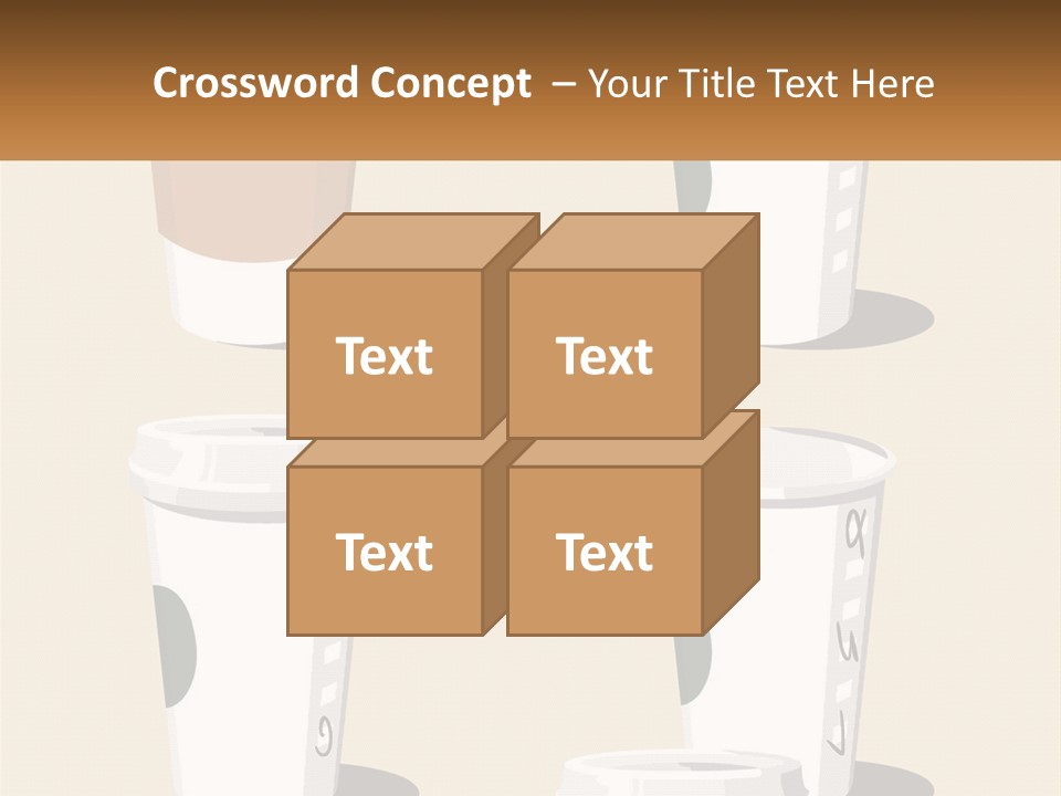 A Cup Of Coffee Is Shown With The Name Of The Cup PowerPoint Template