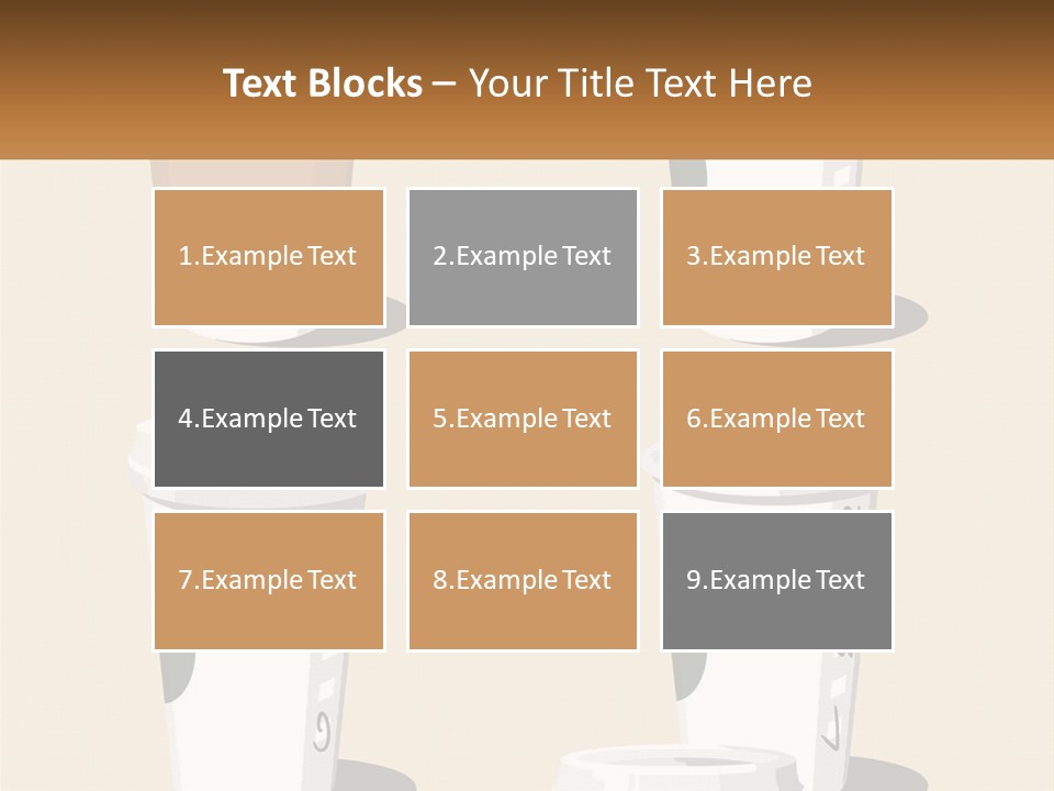 A Cup Of Coffee Is Shown With The Name Of The Cup PowerPoint Template