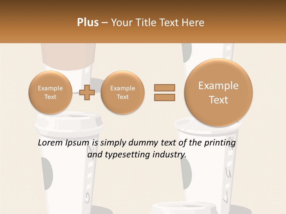 A Cup Of Coffee Is Shown With The Name Of The Cup PowerPoint Template