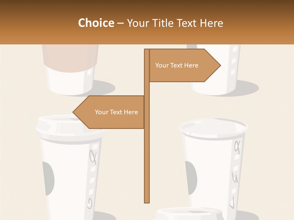 A Cup Of Coffee Is Shown With The Name Of The Cup PowerPoint Template