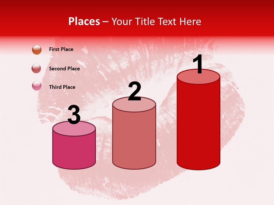 A Close Up Of A Red Lipstick On A White Background PowerPoint Template