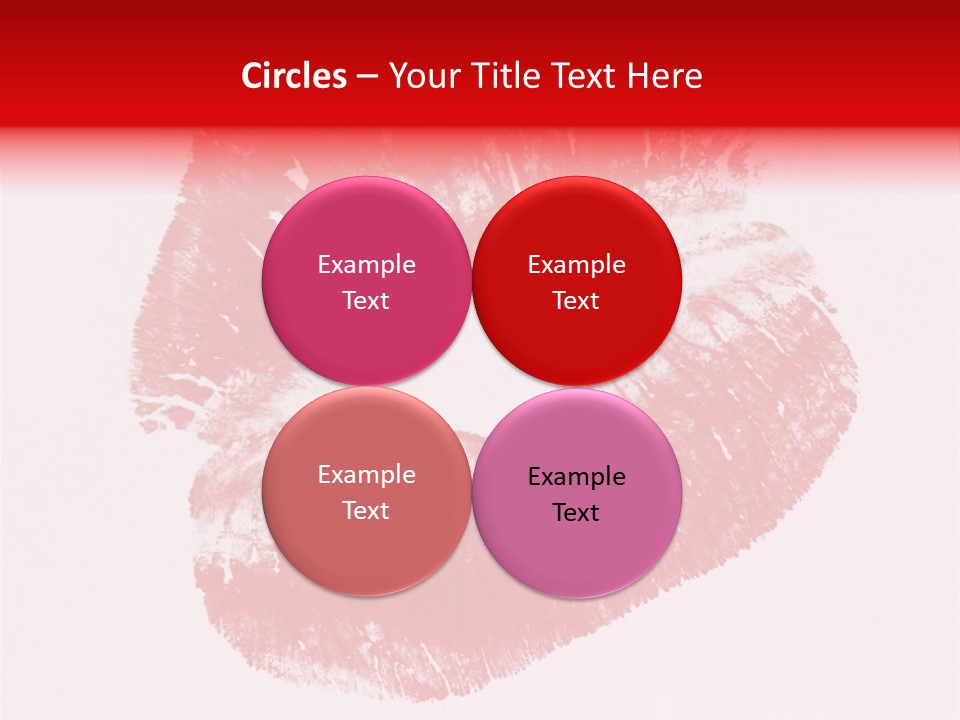A Close Up Of A Red Lipstick On A White Background PowerPoint Template