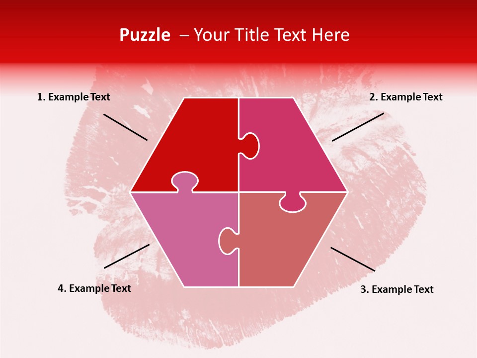 A Close Up Of A Red Lipstick On A White Background PowerPoint Template
