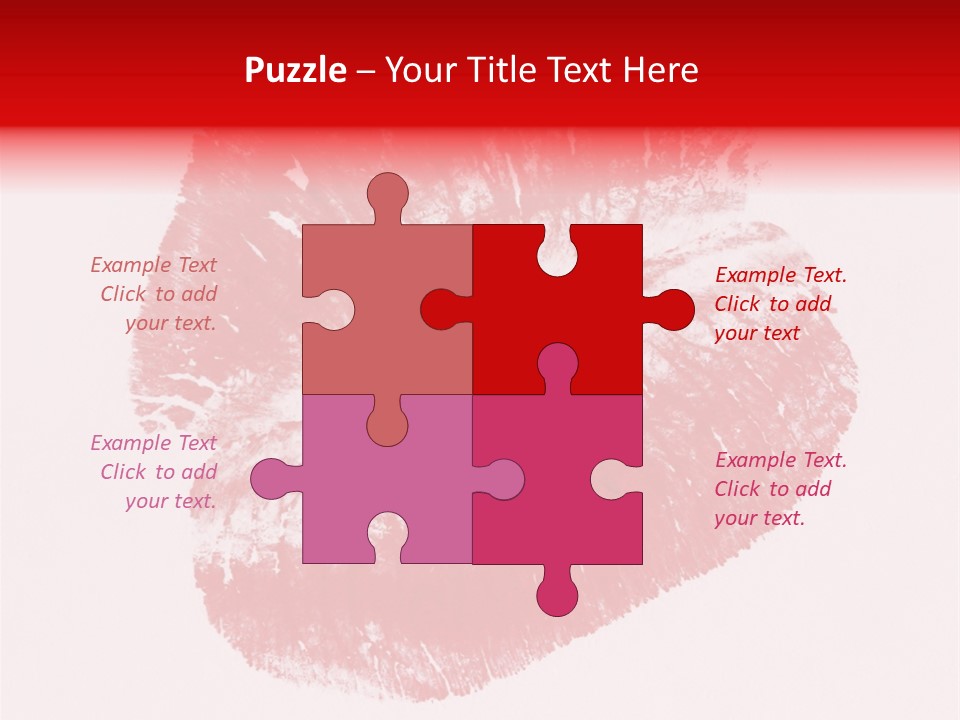 A Close Up Of A Red Lipstick On A White Background PowerPoint Template