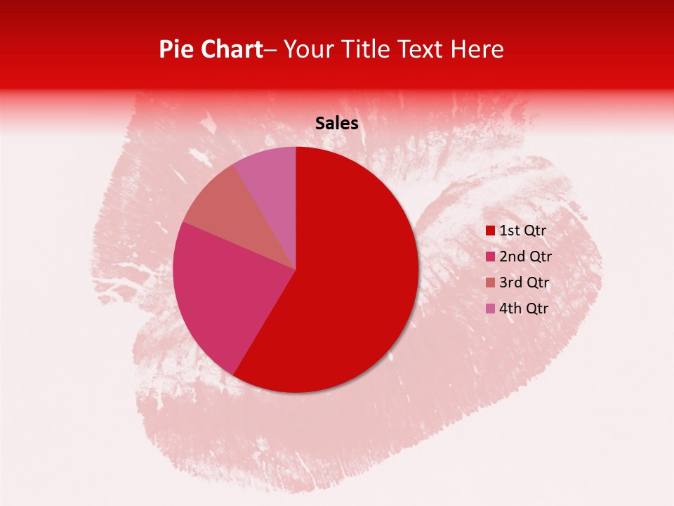 A Close Up Of A Red Lipstick On A White Background PowerPoint Template