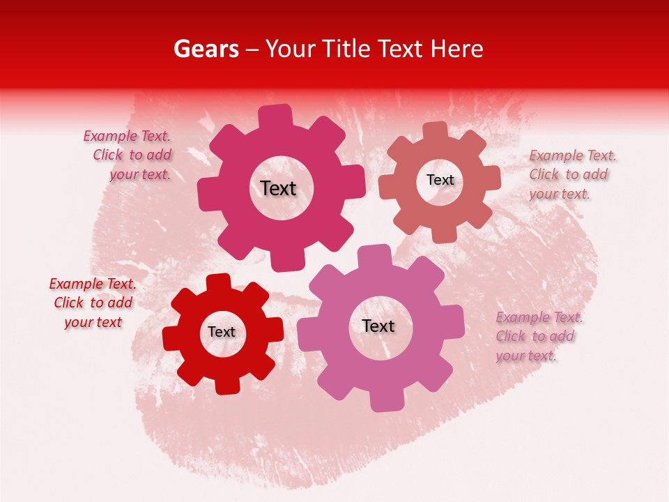 A Close Up Of A Red Lipstick On A White Background PowerPoint Template