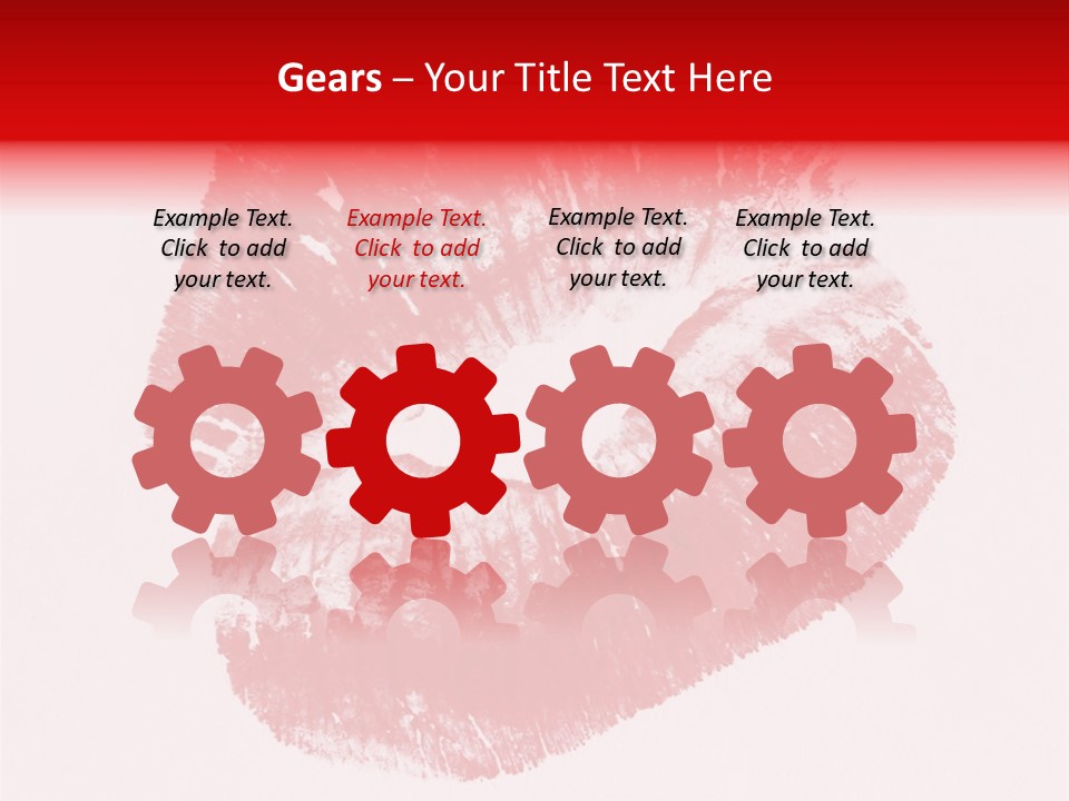 A Close Up Of A Red Lipstick On A White Background PowerPoint Template