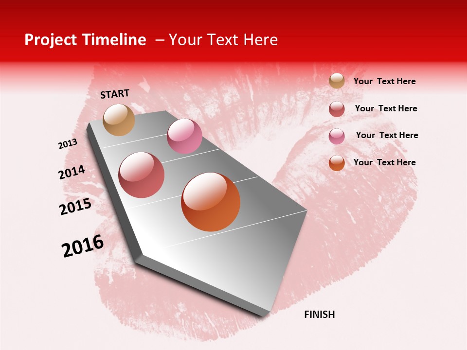 A Close Up Of A Red Lipstick On A White Background PowerPoint Template