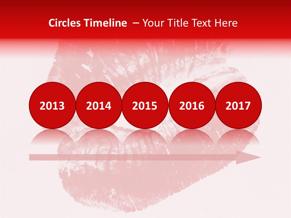 A Close Up Of A Red Lipstick On A White Background PowerPoint Template