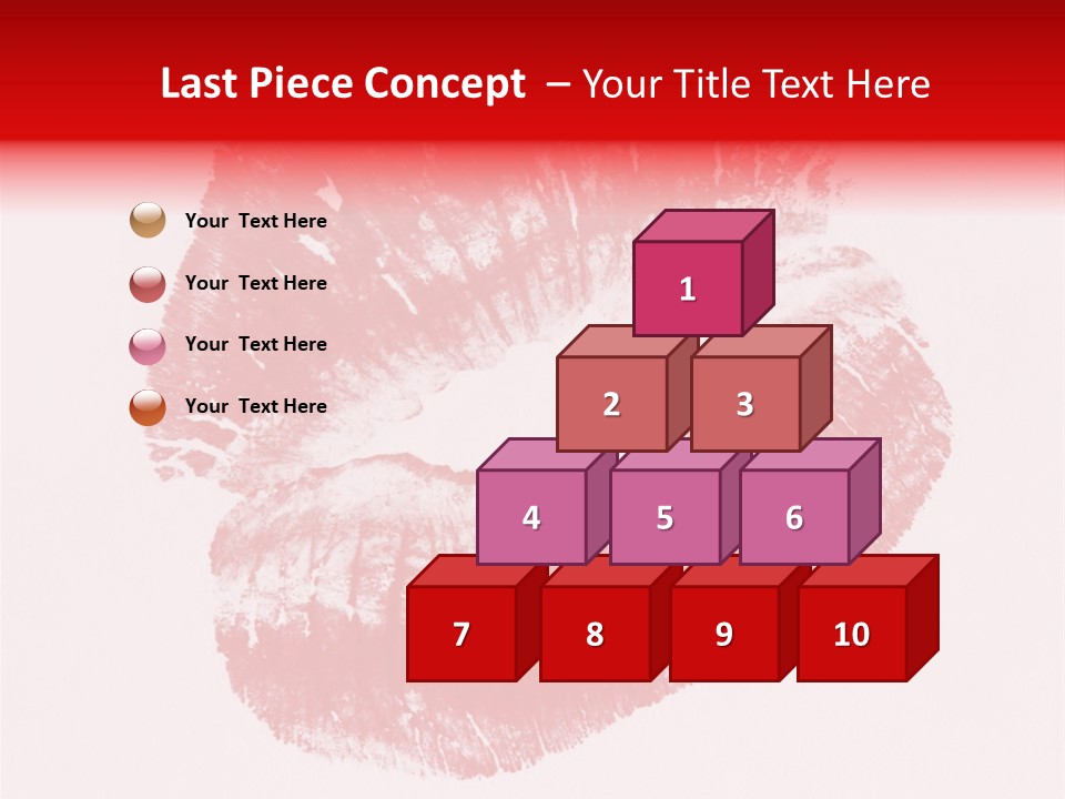 A Close Up Of A Red Lipstick On A White Background PowerPoint Template