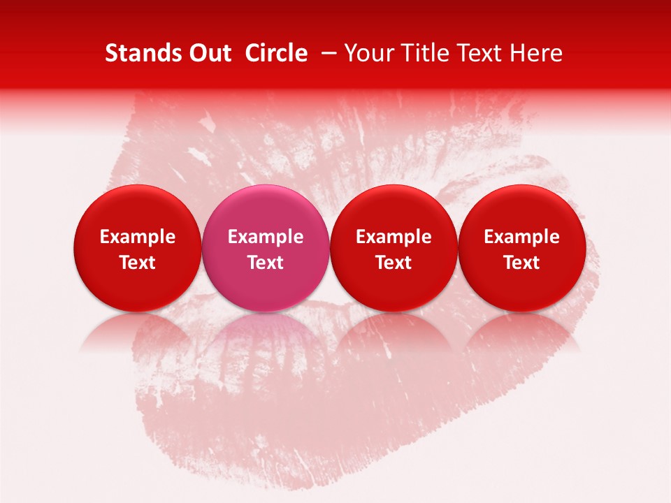 A Close Up Of A Red Lipstick On A White Background PowerPoint Template