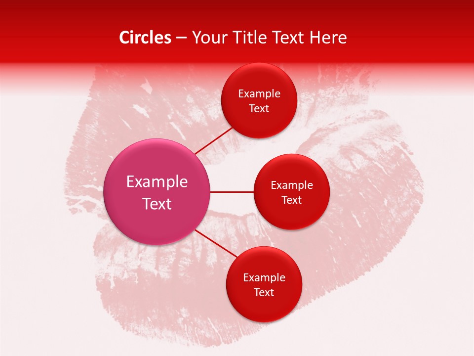 A Close Up Of A Red Lipstick On A White Background PowerPoint Template