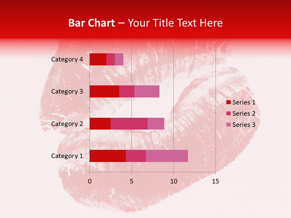 A Close Up Of A Red Lipstick On A White Background PowerPoint Template