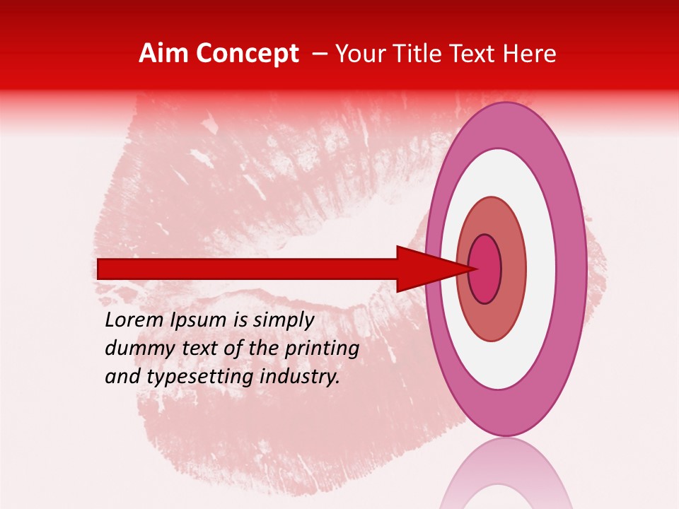 A Close Up Of A Red Lipstick On A White Background PowerPoint Template
