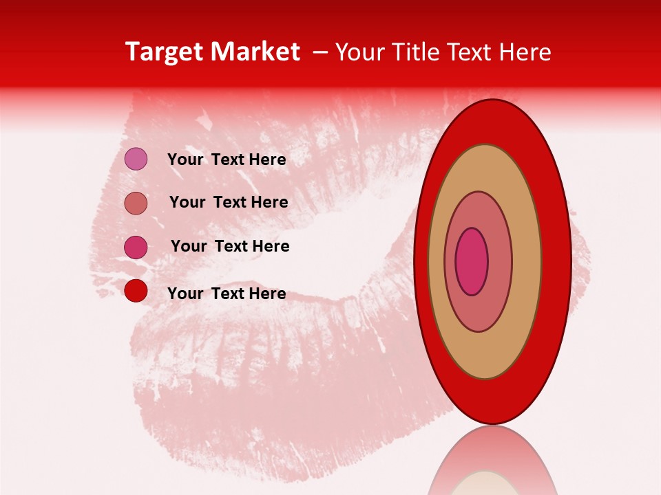A Close Up Of A Red Lipstick On A White Background PowerPoint Template
