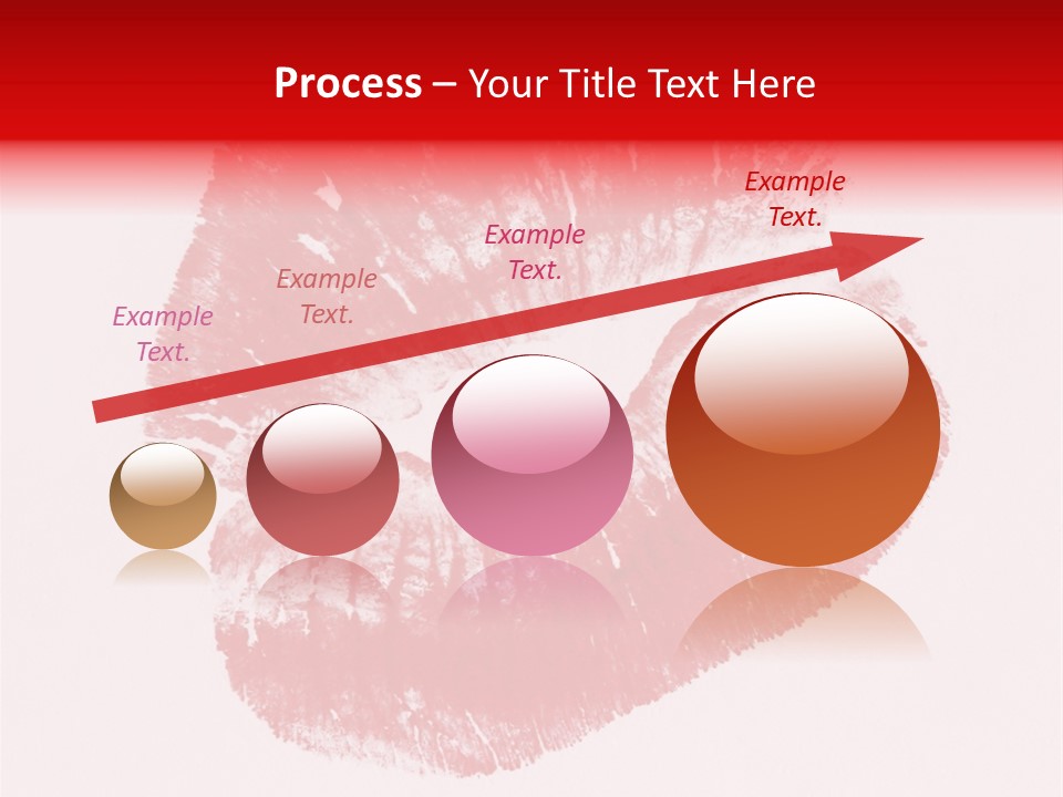 A Close Up Of A Red Lipstick On A White Background PowerPoint Template