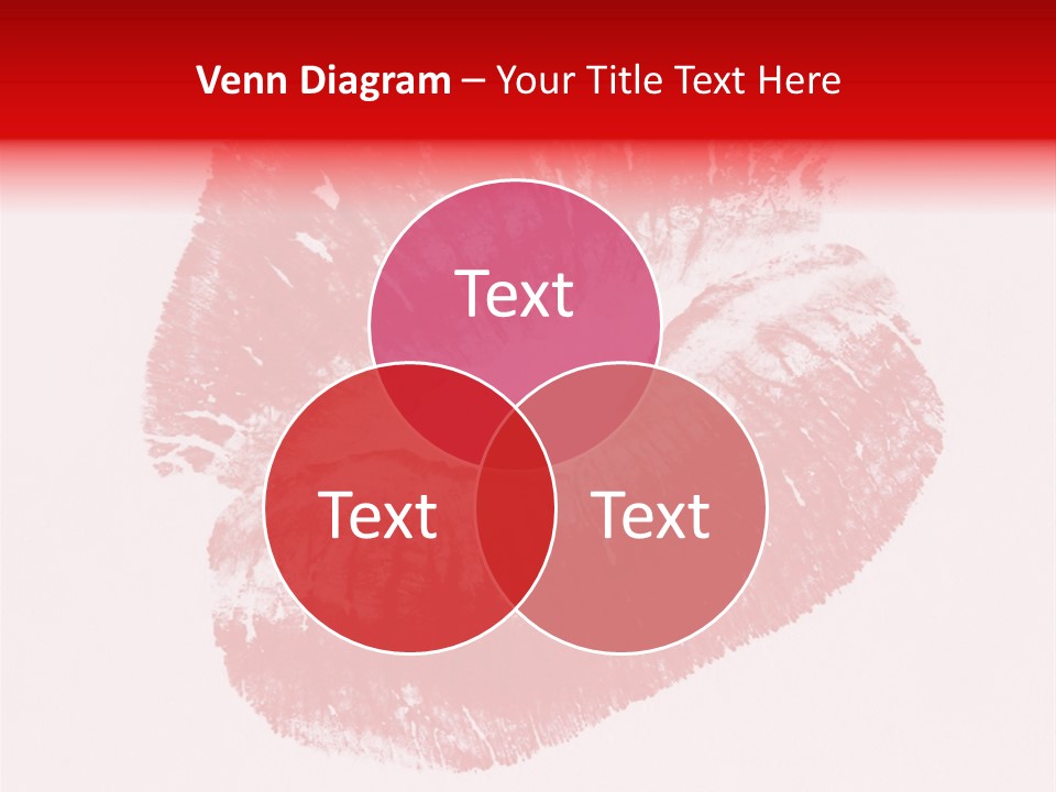 A Close Up Of A Red Lipstick On A White Background PowerPoint Template