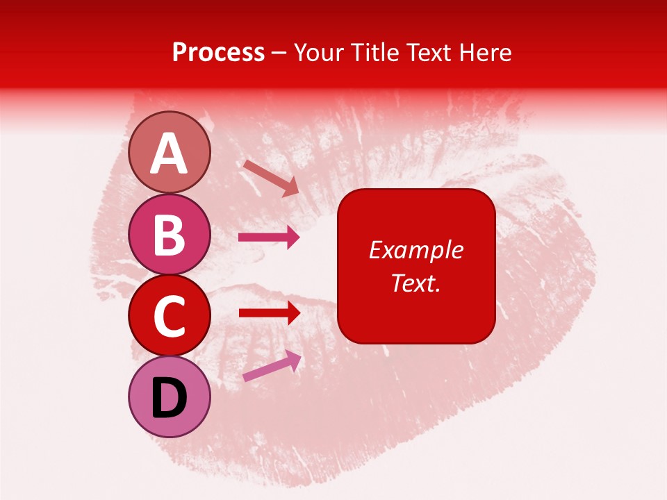 A Close Up Of A Red Lipstick On A White Background PowerPoint Template