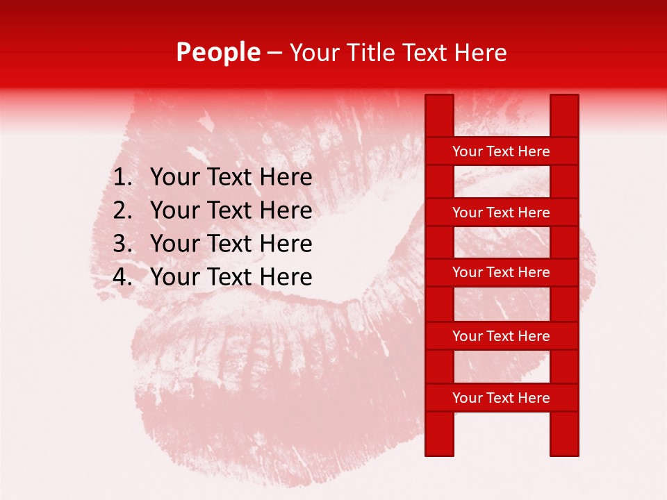 A Close Up Of A Red Lipstick On A White Background PowerPoint Template