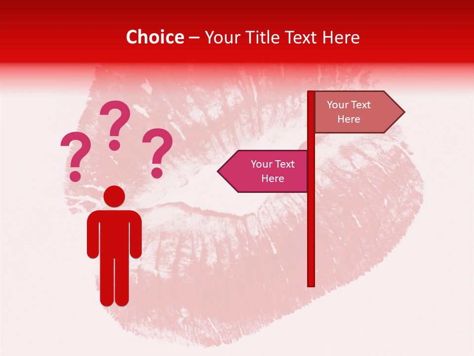 A Close Up Of A Red Lipstick On A White Background PowerPoint Template
