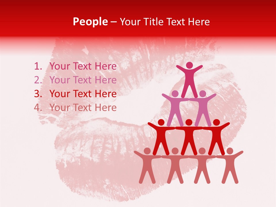 A Close Up Of A Red Lipstick On A White Background PowerPoint Template