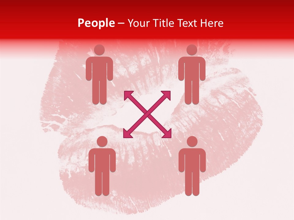 A Close Up Of A Red Lipstick On A White Background PowerPoint Template