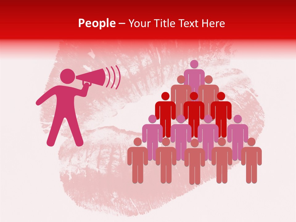 A Close Up Of A Red Lipstick On A White Background PowerPoint Template