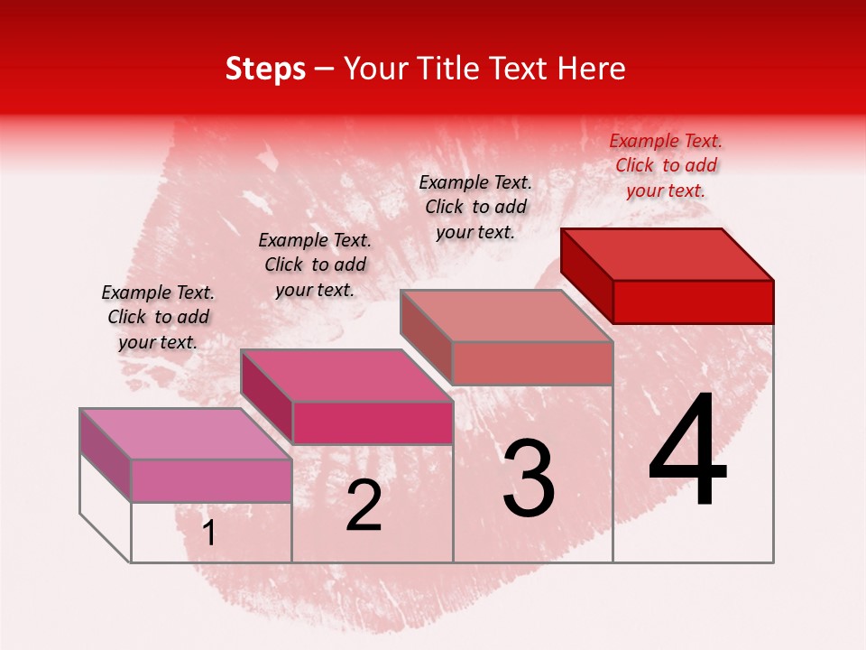 A Close Up Of A Red Lipstick On A White Background PowerPoint Template