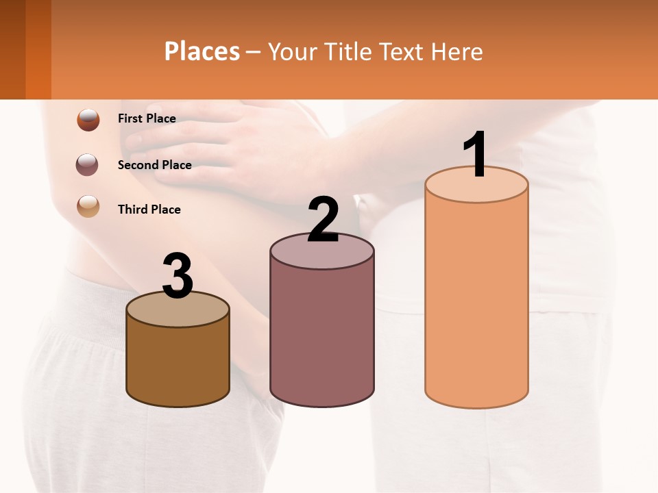 A Man And A Woman Holding Their Stomach PowerPoint Template