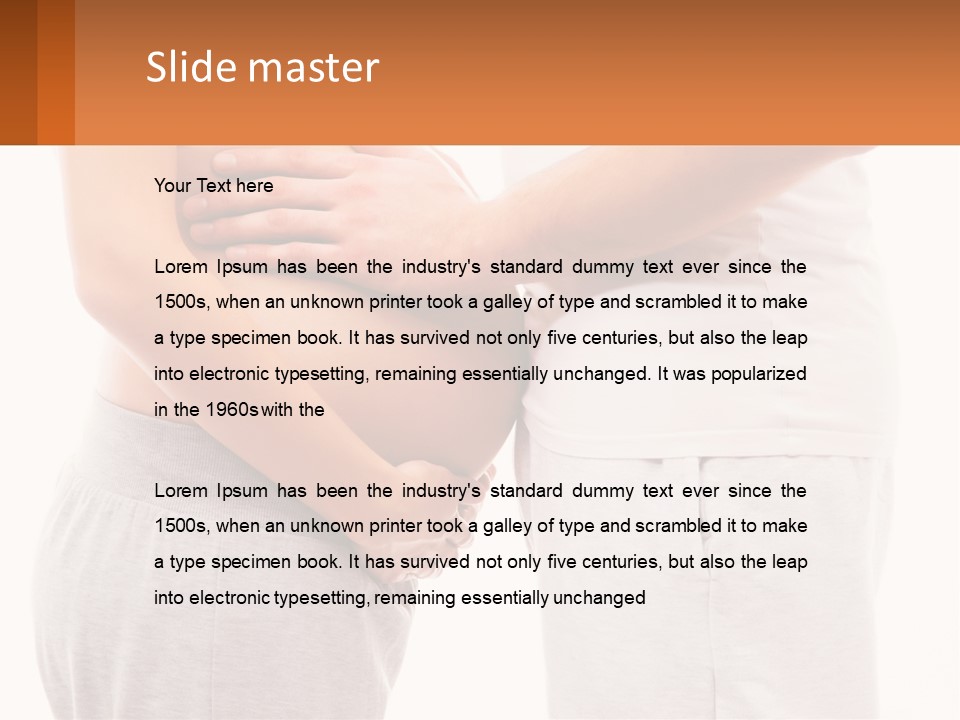 A Man And A Woman Holding Their Stomach PowerPoint Template