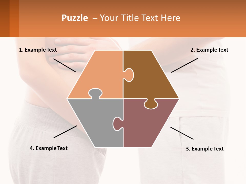 A Man And A Woman Holding Their Stomach PowerPoint Template